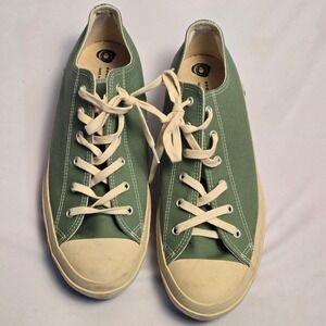 Shoes Like Pottery Low Top Canvas Sneakers Sage Green Made in Japan Mens 10